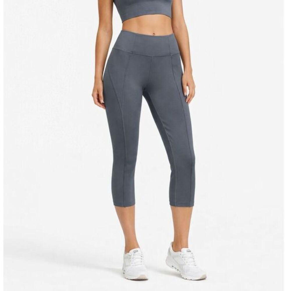 Girlfriend Collective Cropped Leggings XS Moon‎ Gray Compressive High Rise